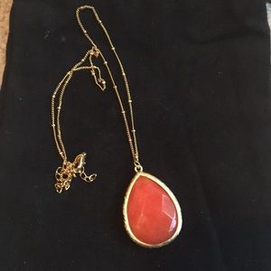 NWOT Dainty gold and coral necklace